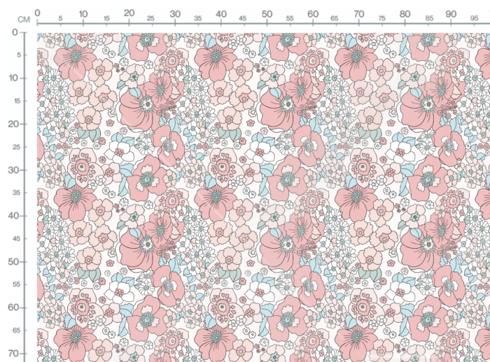 Tissu Fleuri Joie de Vivre Lea Grand, 10 tissus au choix – Image 3
