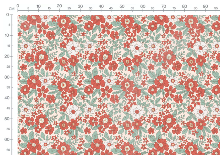 Tissu Fleuri Joie de Vivre Manon Grand, 10 tissus au choix – Image 3