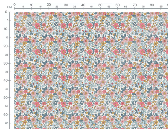 Tissu Fleuri Joie de Vivre Marine, 10 tissus au choix – Image 3