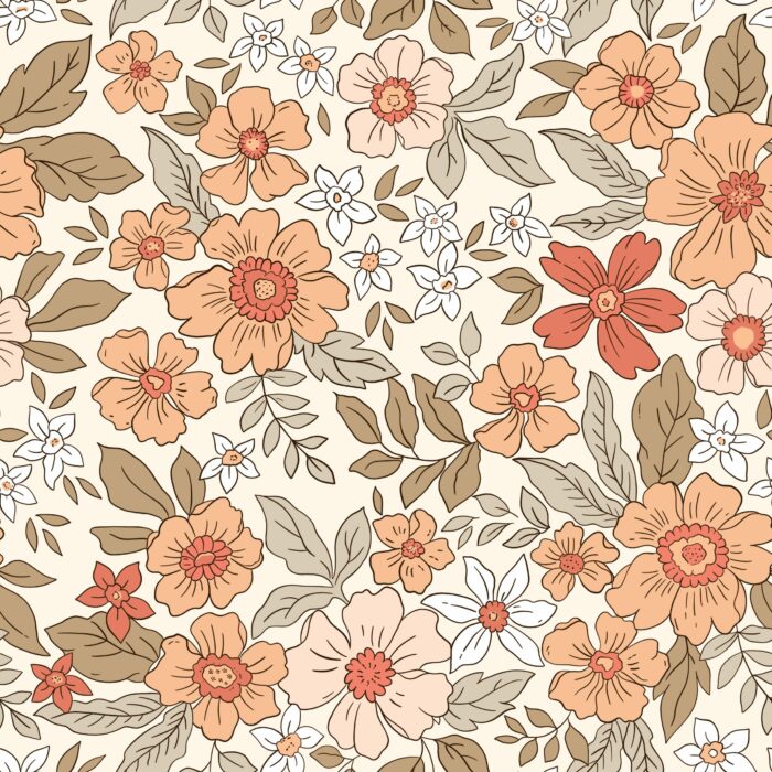 Tissu Fleuri Joie de Vivre Marion Grand, 10 tissus au choix