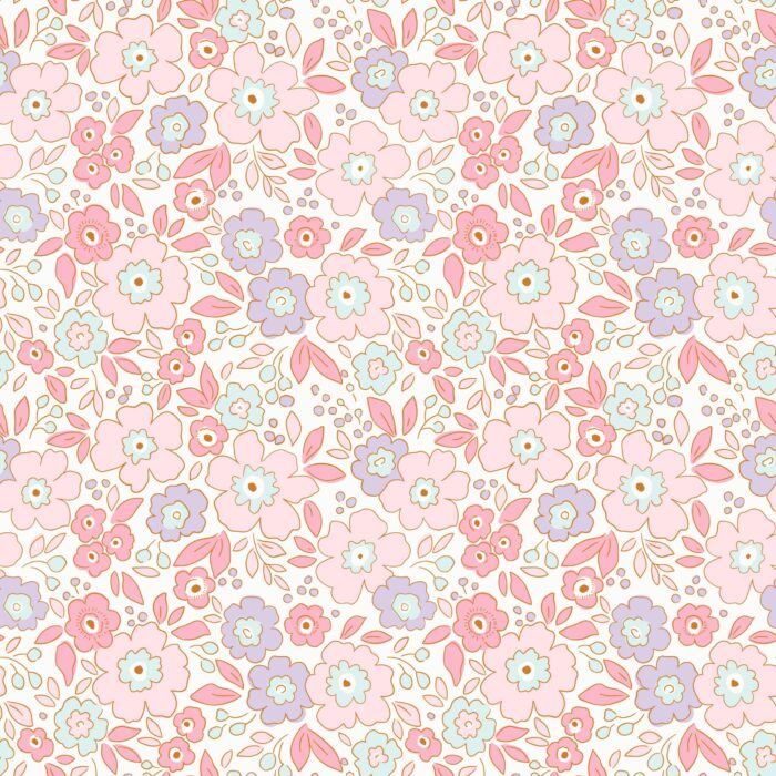 Tissu Fleuri Joie de Vivre Mathilde, 10 tissus au choix