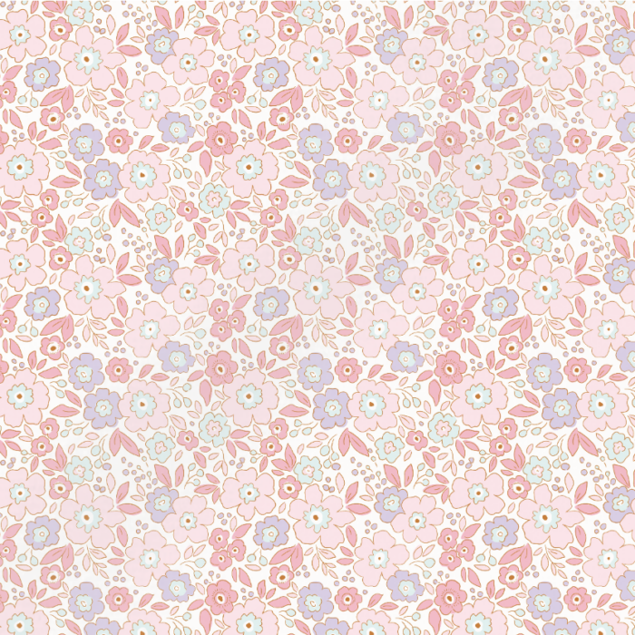 Tissu Fleuri Joie de Vivre Mathilde Petit, 10 tissus au choix