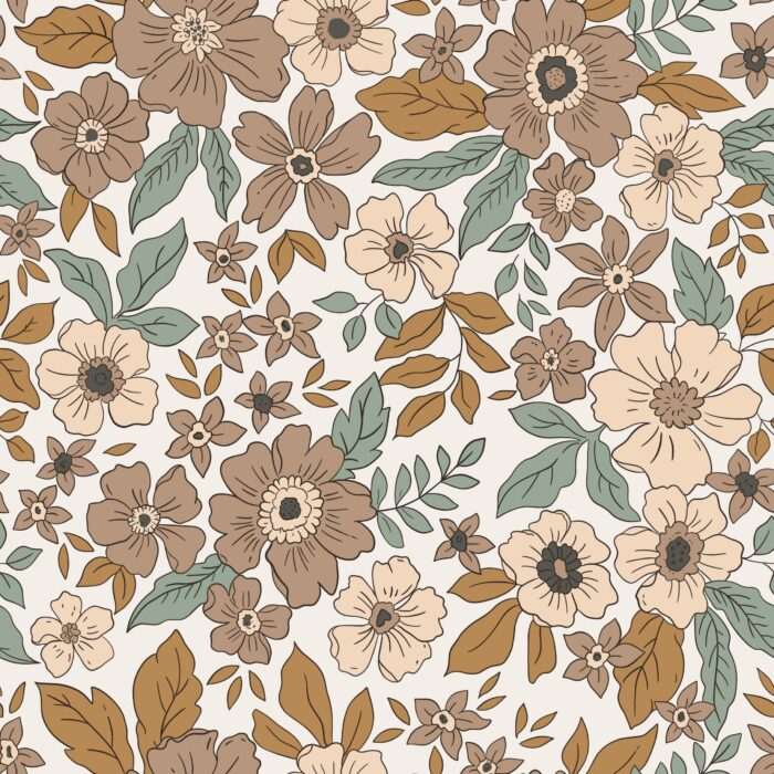 Tissu Fleuri Joie de Vivre Sarah Grand, 10 tissus au choix