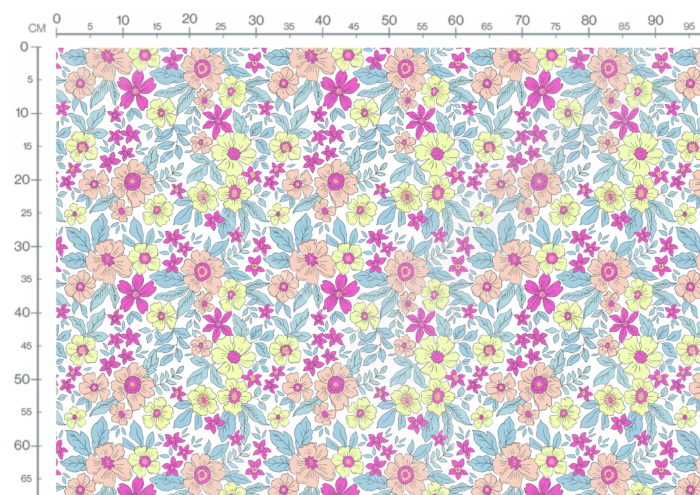 Tissu Fleuri Joie de Vivre Vanessa Grand, 10 tissus au choix – Image 3