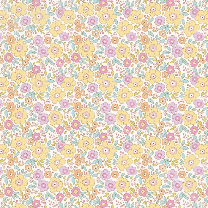 Tissu Fleuri Joie de Vivre Camille Petit, 10 tissus au choix