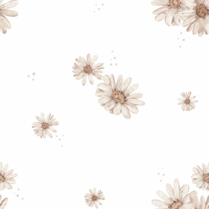 Tissu Imprimé Fleuri Marguerites Douceur, 9 coloris et 10 tissus au choix