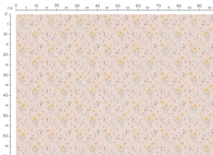 Tissu Imprimé Fleurs Boheme Blush, 10 tissus au choix – Image 3