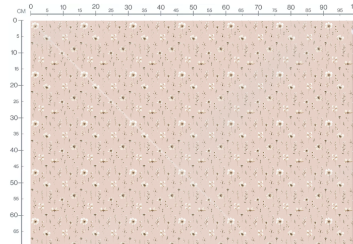 Tissu Imprimé Fleurs Boheme Bonheur Blush, 10 tissus au choix – Image 3