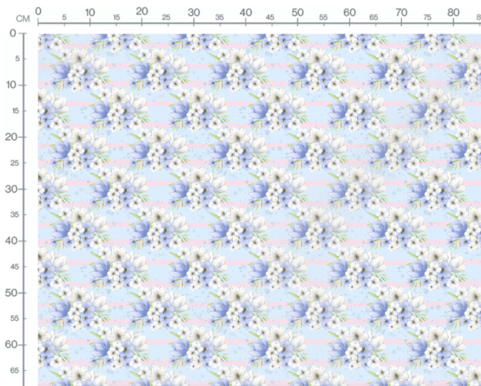 Tissu Imprimé Fleurs Happy Easter Bleu, 10 tissus au choix – Image 3
