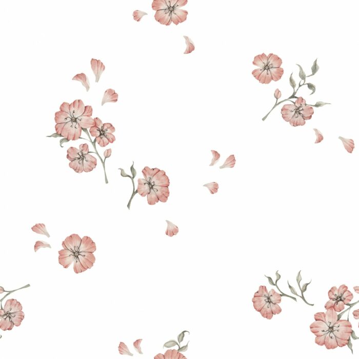 Tissu Imprimé Fleurs Roses Petales, 2 coloris et 10 tissus au choix