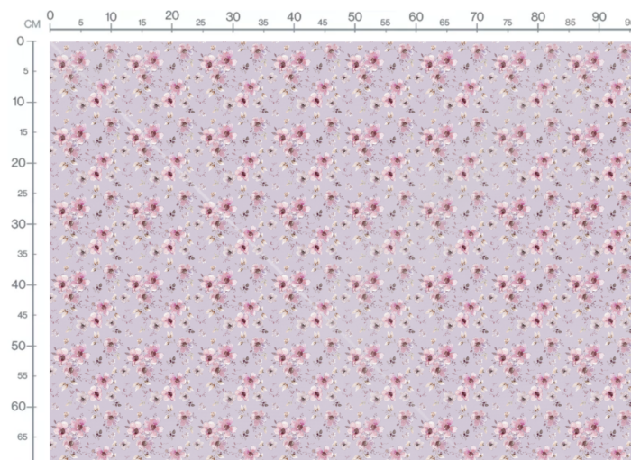 Tissu Fleurs Vintage Boheme Lavande, 10 tissus au choix – Image 3