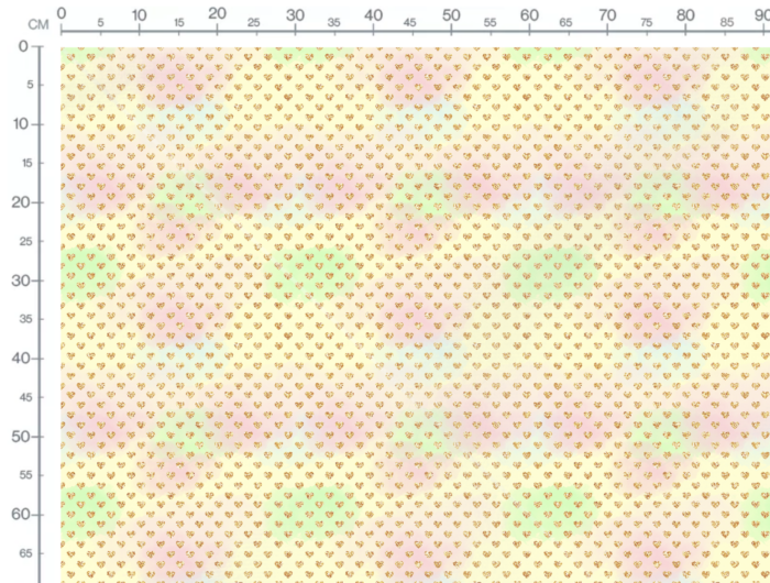 Tissu Imprimé Girly Coeurs Dorés Pastel, 10 tissus au choix – Image 3