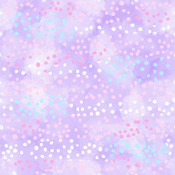 Tissu Imprimé Girly Confettis Lavande, 10 tissus au choix