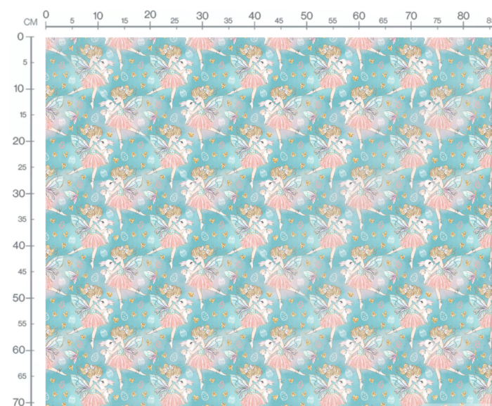 Tissu Imprimé Girly Paques Fée Lapin, 10 tissus au choix – Image 3