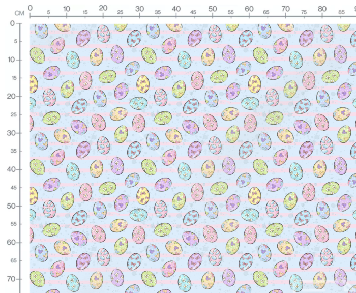 Tissu Imprimé Paques Girly Happy Easter Oeufs, 10 tissus au choix – Image 2