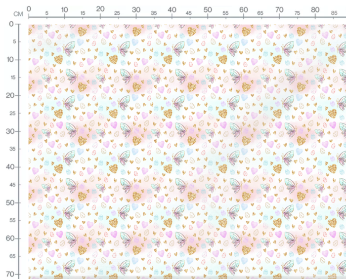 Tissu Imprimé Girly Paques Papillons Pastel, 10 tissus au choix – Image 2
