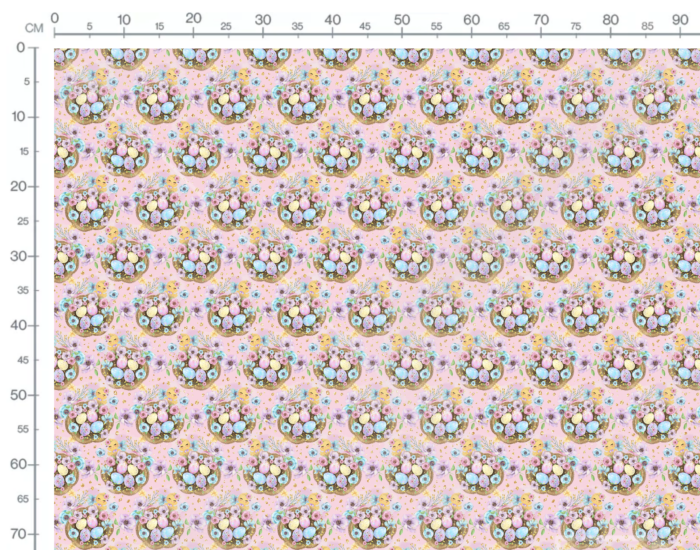 Tissu Imprimé Girly Paques Poussin Oeufs, 10 tissus au choix – Image 3
