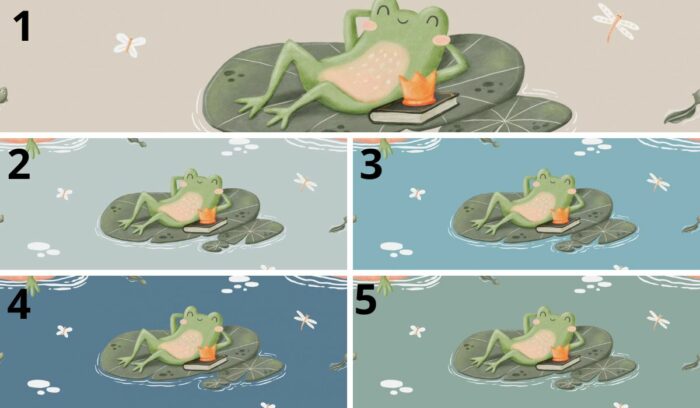 Tissu Imprimé Grenouille Libellules, 5 coloris et 10 tissus au choix – Image 4
