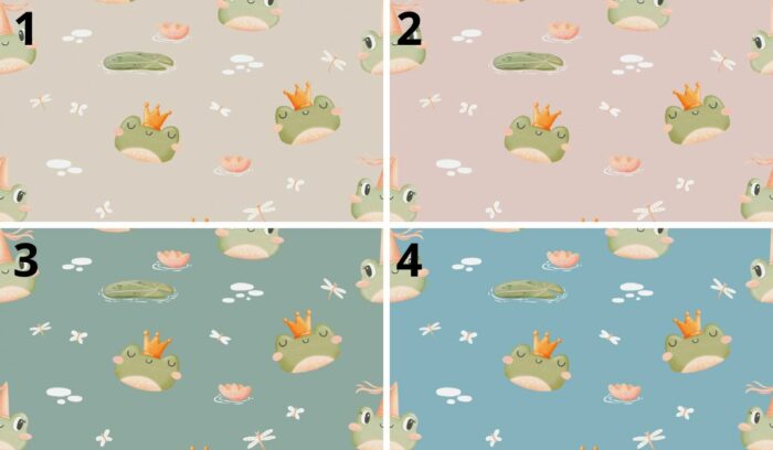 Tissu Imprimé Grenouille Princesse, 4 coloris et 10 tissus au choix – Image 3