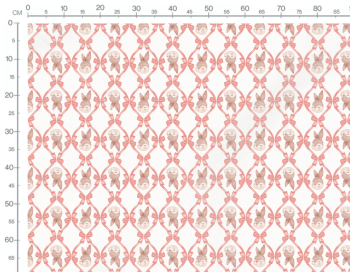 Tissu Imprimé Lapin Paques Noeud Papillon Blanc Grand, 10 tissus au choix – Image 3