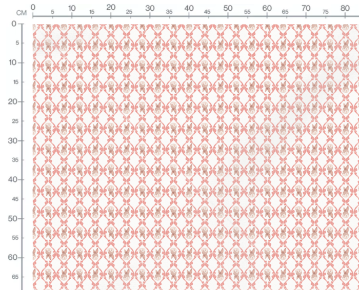 Tissu Imprimé Lapin Paques Noeud Papillon Blanc Petit, 10 tissus au choix – Image 2