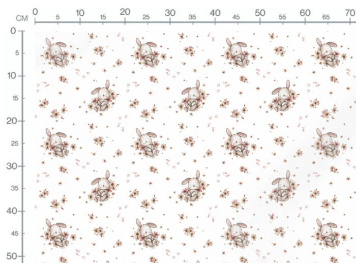 Tissu Imprimé Lapin Sieste, 8 coloris, 10 tissus au choix – Image 2