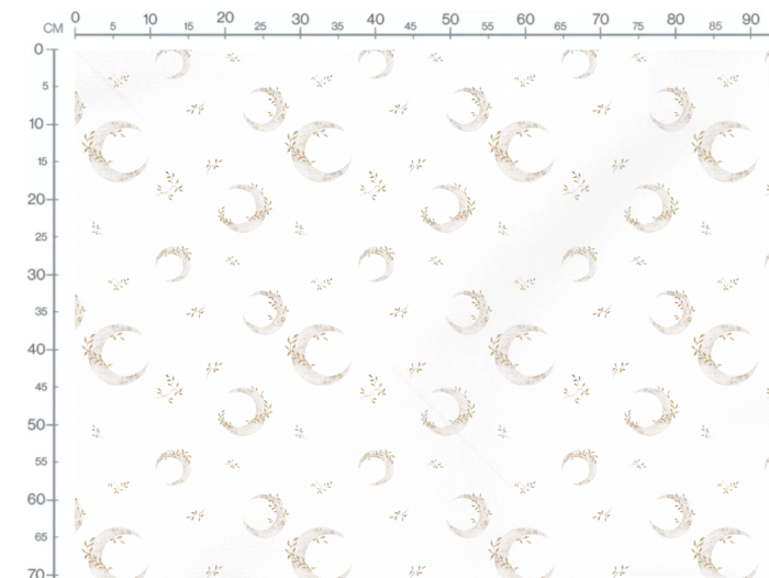 Tissu Imprimé Lune Fleurie Douceur, 4 coloris et 10 tissus au choix – Image 3