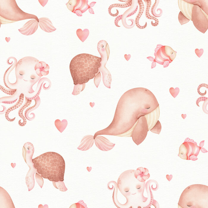 Tissu Imprimé Mer Mon Amour Petit, 10 tissus au choix – Image 2
