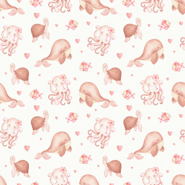 Tissu Imprimé Mer Mon Amour Petit, 10 tissus au choix