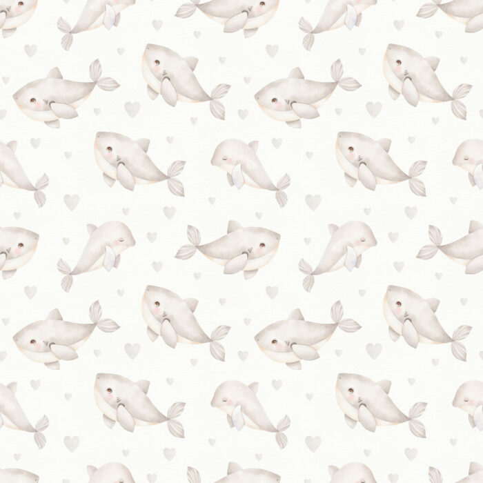 Tissu Imprimé Mer Orque Amour Petit, 10 tissus au choix