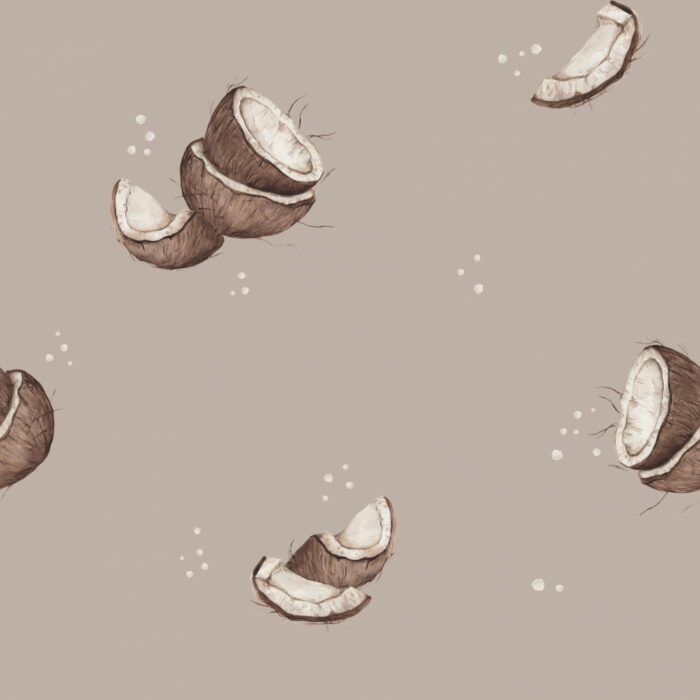 Tissu Imprimé Noix de Coco Blanc, 10 tissus au choix – Image 8