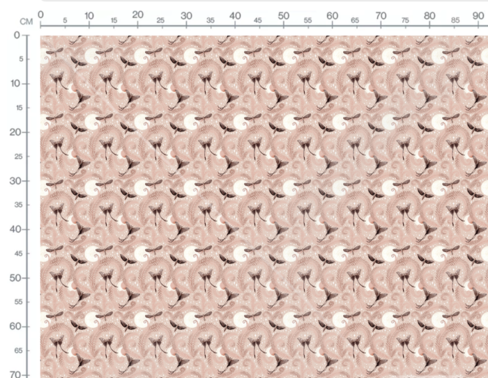 Tissu Imprimé Papillon Nuit Magique Rose, 10 tissus au choix – Image 3