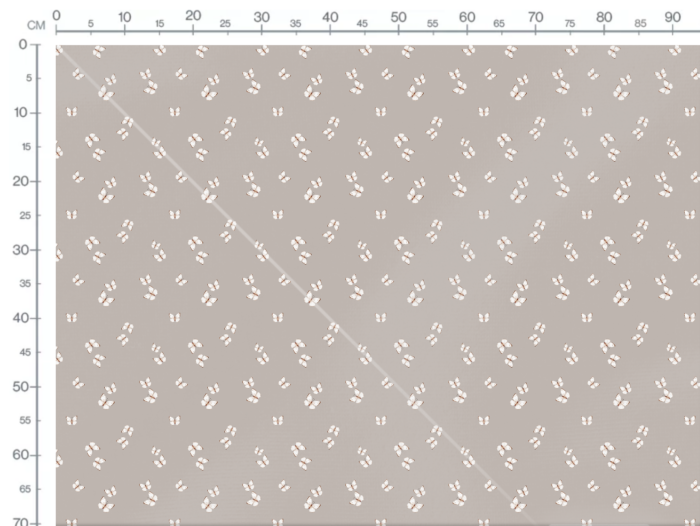 Tissu Imprimé Papillons Delicatesse Gris, 10 tissus au choix – Image 3