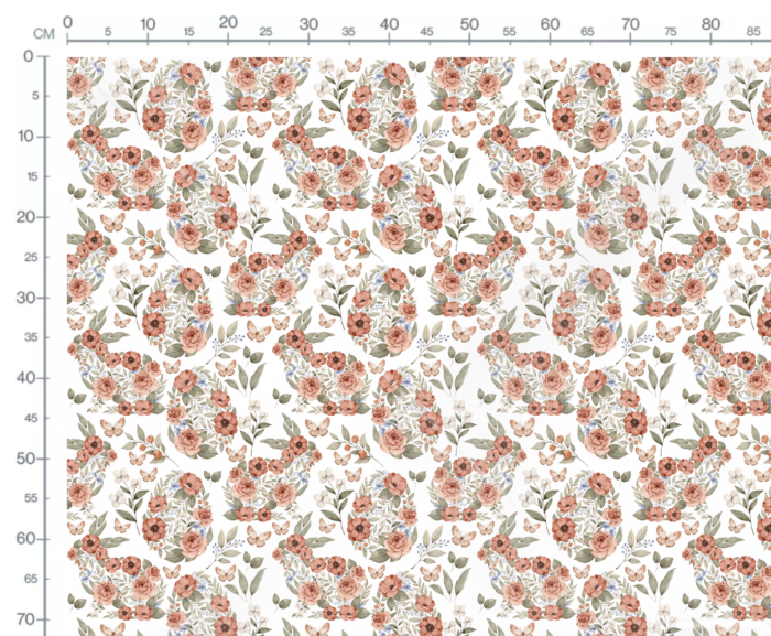 Tissu Imprimé Paques Fleuri Papillons Exclusif, 10 tissus au choix – Image 3