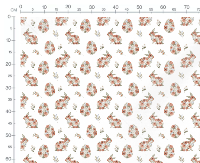 Tissu Imprimé Exclusif Paques Fleuri Petit, 10 tissus au choix – Image 4
