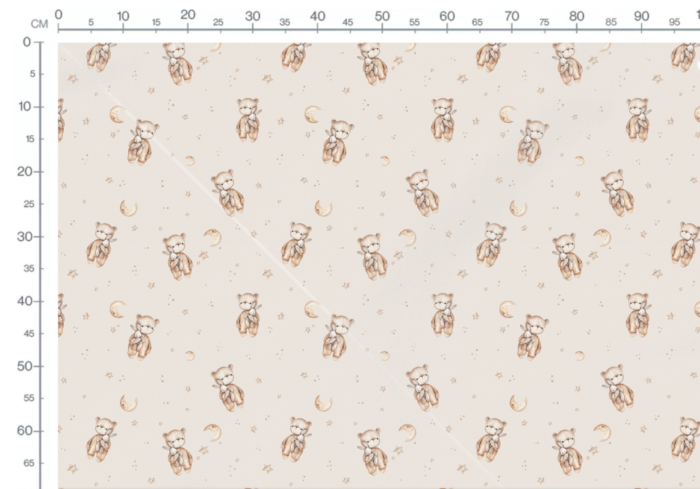 Tissu Imprimé Petit Ourson Doudou, 10 tissus au choix – Image 3