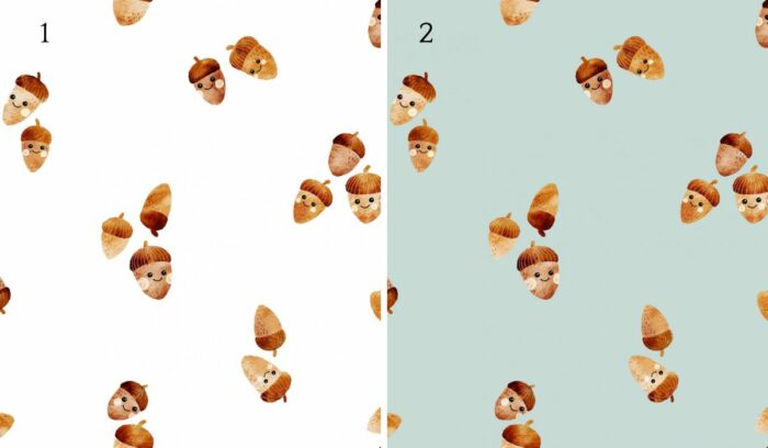 Tissu Imprimé Petits Glands Automne, 2 coloris et 10 tissus au choix – Image 4
