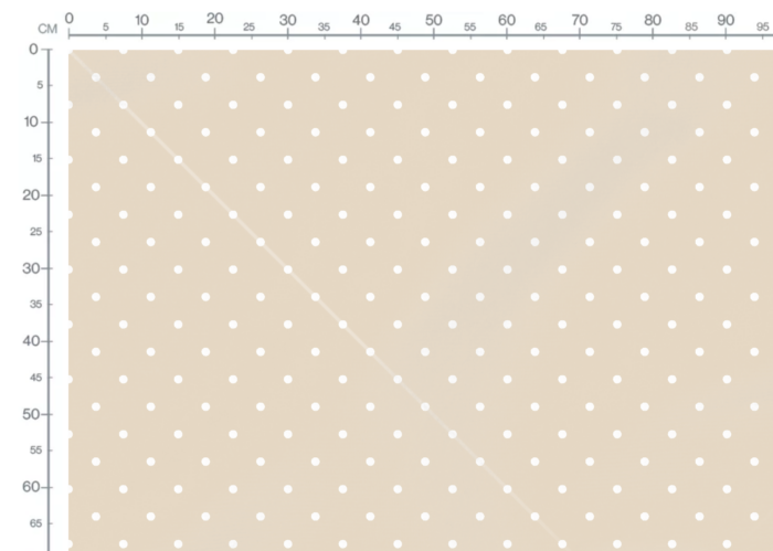 Tissu Imprimé Pois Blanc Beige, 10 tissus au choix – Image 3