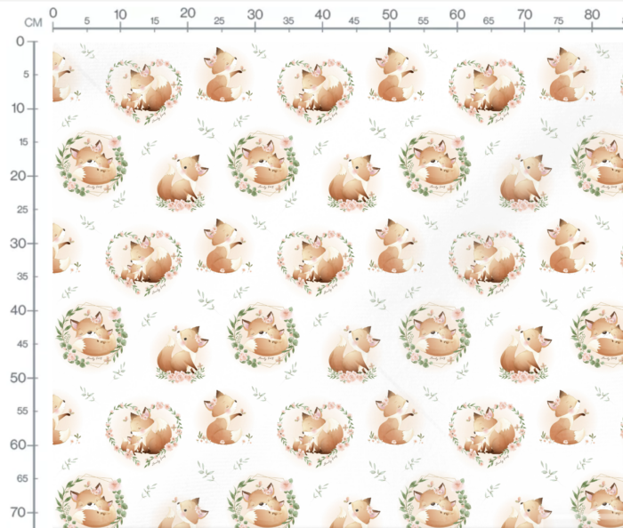 Tissu Imprimé Exclusif Renard Mignon Bébé, 10 tissus au choix – Image 3