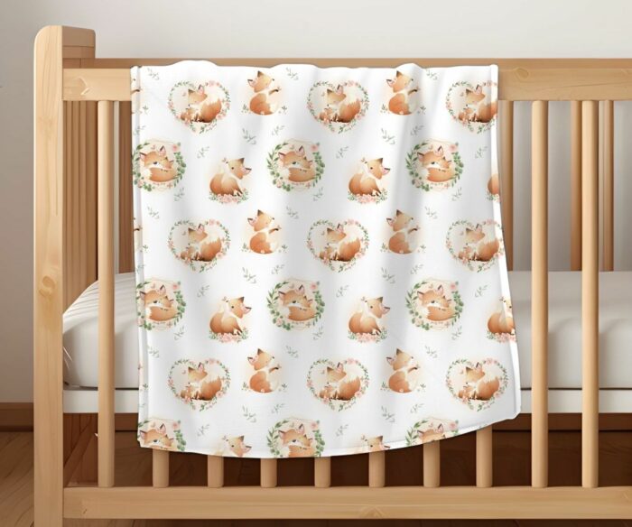 Tissu Imprimé Exclusif Renard Mignon Bébé, 10 tissus au choix – Image 5