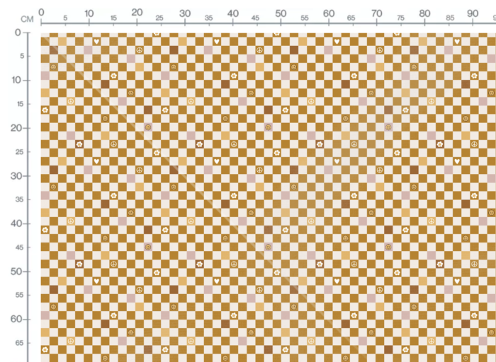 Tissu Imprimé Rétro Groovy Damier, 10 tissus au choix – Image 3