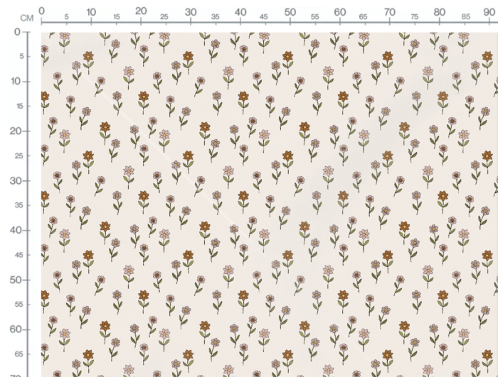 Tissu Imprimé Rétro Groovy Fleuri, 10 tissus au choix – Image 3