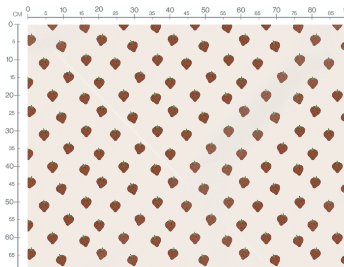 Tissu Imprimé Rétro Groovy Fraises, 10 tissus au choix – Image 3