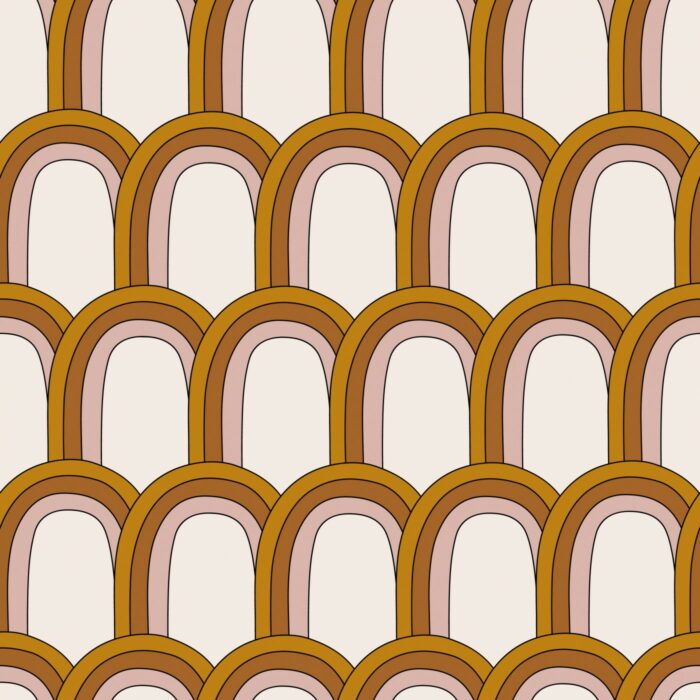 Tissu Imprimé Rétro Groovy Motifs, 10 tissus au choix