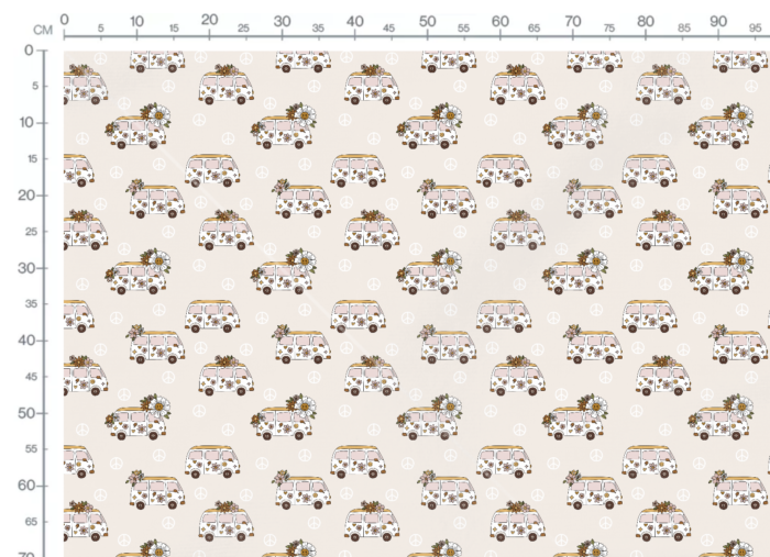 Tissu Imprimé Rétro Groovy Voyage, 10 tissus au choix – Image 3