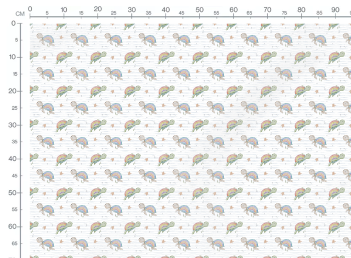 Tissu Imprimé Tortue De Mer Arc-en-ciel, 10 tissus au choix – Image 3