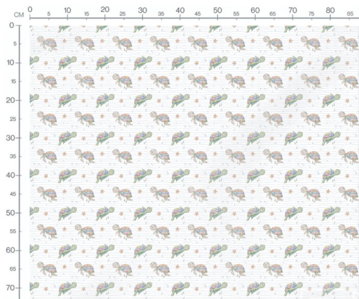 Tissu Imprimé Tortue De Mer Couleurs, 10 tissus au choix – Image 3