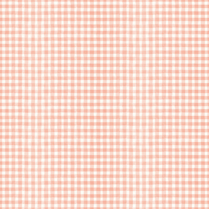 Tissu Imprimé Vichy Rose Blush Dessin, 10 tissus au choix