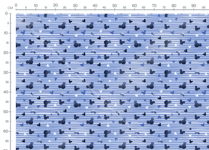 Tissu Imprimé Willie Motif Rayures Bleu, 10 tissus au choix – Image 3