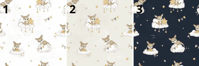 Tissu Imprimé Bébé Kangourou, 3 coloris et 10 tissus au choix – Image 4